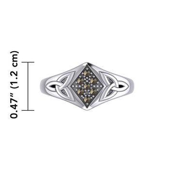 Celtic Trinity Knot Ring with Gemstones TRI1951 - Jewelry